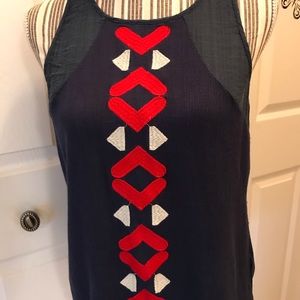 THML sleeveless Blue Top